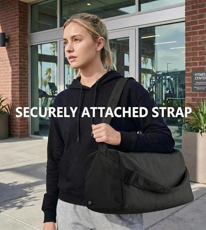Small Gym Bag for Women with Shoes Compartment, Stylish Duffle Travel Bag for Plane, Lightweight Duffle Bag for Women & Men, Sport Gym Tote Bag with Wet Pocket for Yoga, Pilates, Swimming