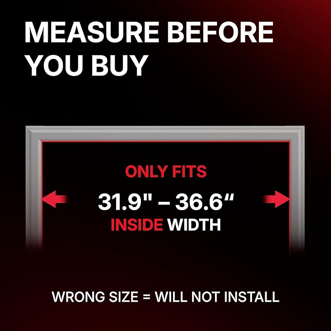 Doorway Pull Up Bar, Patented Flat Structure with Uninterrupted Full-Length Grip, Extra Wide 26.8–32.7", 573 lbs Capacity, Adjustable 31.8–36.6" Doorways, Tool-Free Installation