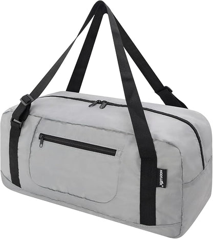 HOLYLUCK Foldable Travel Duffel Bag For Women & Men Luggage Great for Gym -Light grey
