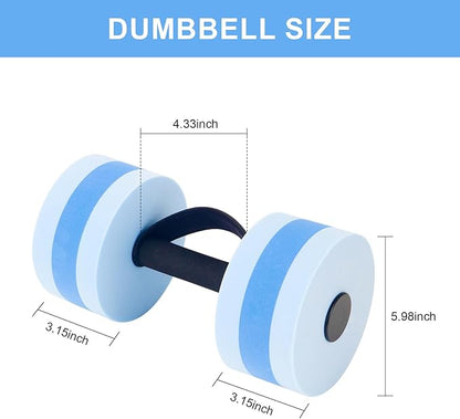 UNAOIWN Water Weights for Pool Exercise 2Pcs Water Dumbbells Aerobics Pool Barbells Lightweight Resistance Aquatic Dumbbell for Swimming