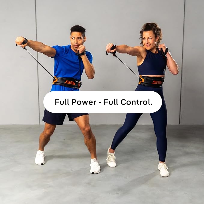 Shadowboxer Home Gym Set | Full Body Workout for Cardio, Strength & Fat Loss | Ergonomic Handles & Adjustable Belt