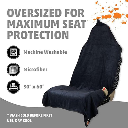 Orange Mud Transition & Seat Wrap V2.0, Automotive Seat Cover, Changing Kilt, and Multipurpose Towel (Black)