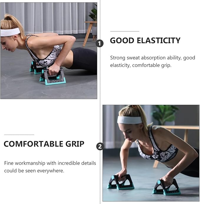 Push-up Bracket and Push-up Rack Set, Blue Indoor Exercise Fitness Supplies, Sturdy Hand Holder for Home Strength Training and Calisthenics Equipment