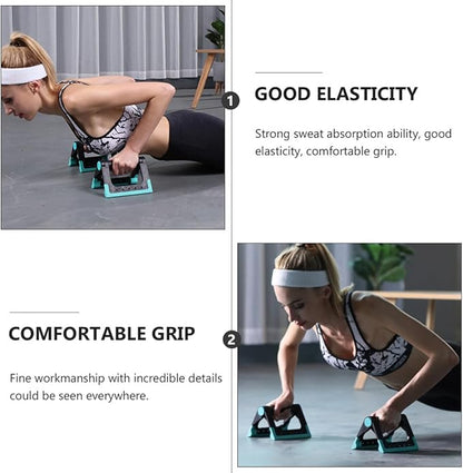 Push-up Bracket and Push-up Rack Set, Blue Indoor Exercise Fitness Supplies, Sturdy Hand Holder for Home Strength Training and Calisthenics Equipment