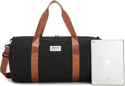 BE SMART Waterproof Mens Gym Bag with Shoe Compartment, Duffle Bag with Wet Pocket for Men, Lightweight Large Sport Carry On Duffel Bag With Tpu Pocket for Travel, Sports, Fitness & Workout