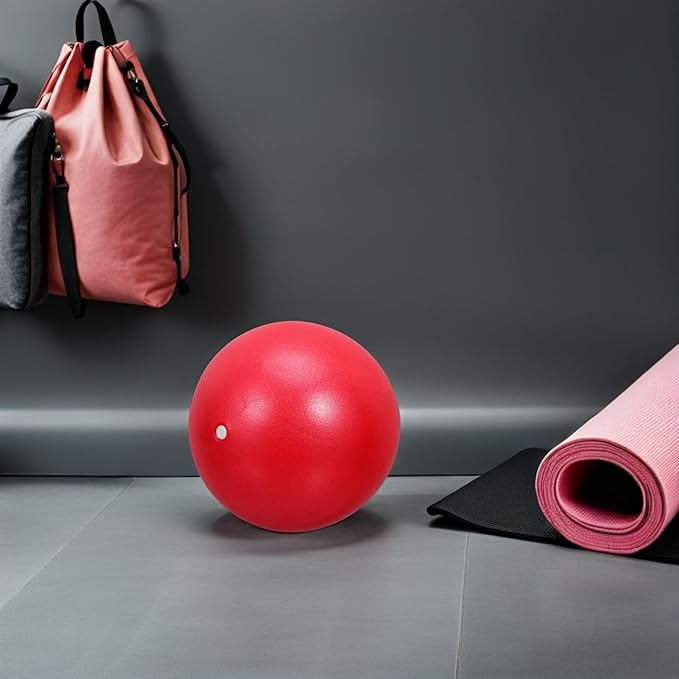 Cabilock 2pcs Small Exercise Balls 25cm Anti-Burst Soft Workout Stability Balls for Core Strength Pilates Balance Training Home Gym Fitness