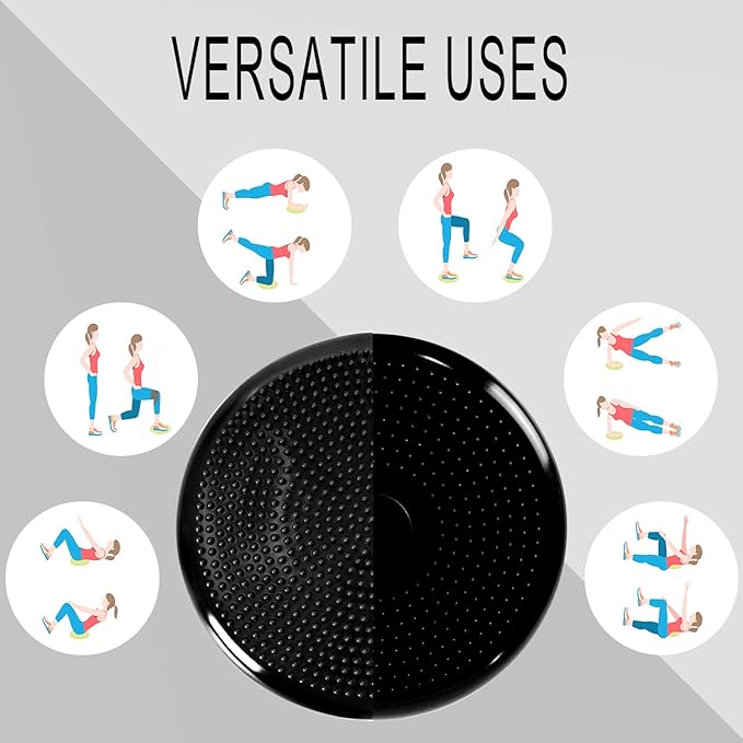 Wobble Cushion, Balance Disc, Wiggle Seat, Balance Pads for Physical Therapy, Stability Disc, Wobble Board for Dogs, Office, Sensory Kids, Classroom with Spiky Massage Ball
