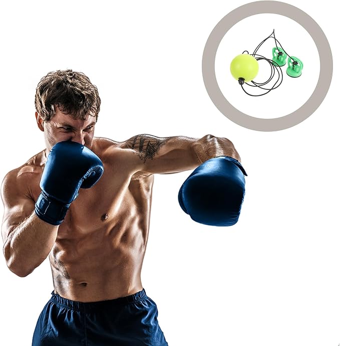VICASKY Hanging Speed Boxing Ball with Suction Cup 90mm Green Reflex Training Punching Bag Reaction Boxing Speedball and Coordination Training
