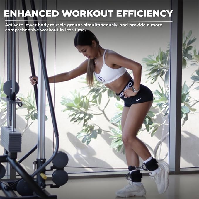 Ankle Straps for Cable Machines Women, Glute Kickback Cable Machine Attachments, Gym Ankle Cuffs, Wrist Cuffs for Workout, Leg Training Accessory, Fitness Gear for Home or Gym