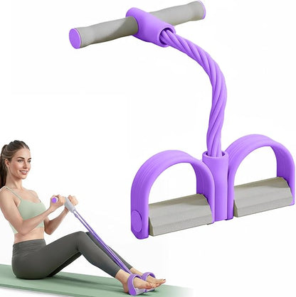 Multifunction Elastic Yoga Resistance Band, Elastic Exercise Band, Stretching Pedal Puller for Full Body Workout, Home Fitness Equipment for Legs, Arms, Core Training