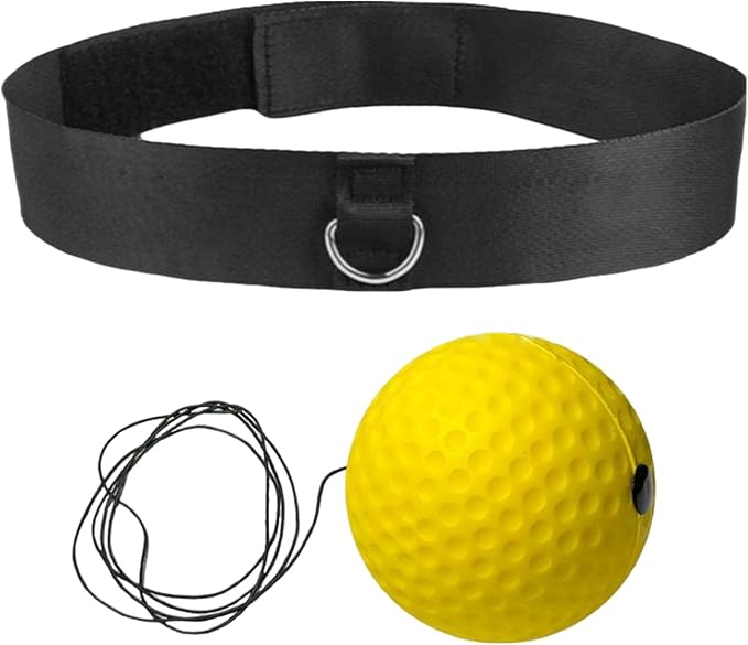 Reaction Balls Training Set - 3-Size Ball Pack, React Reflex Balls All Ages Headband, Free Cord, Child Boxing Training Headband ReactBall | Portable Fitness Reflex Ball for Home Gym Outdoor