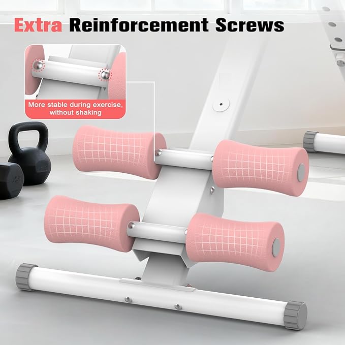 RELIFE REBUILD YOUR LIFE AB Workout Machine Adjustable Ab Trainer Machine Foldable Ab Cruncher Strength Training Equipment for Home Gym, Full Body Workout Equipment 440 LBS
