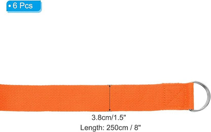PATIKIL Yoga Strap for Stretching Cotton Yoga Belt with Adjustable Metal D-Ring Buckle Stretch Bands for Fitness Pilates