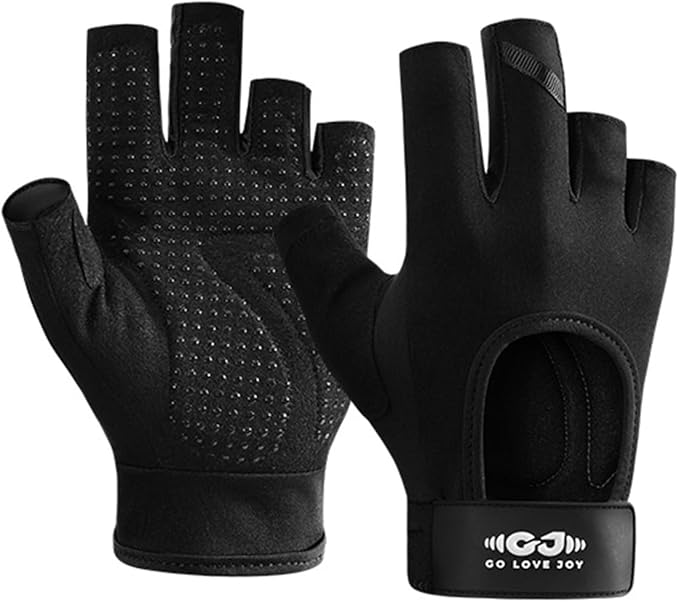 Workout Gloves for Women & Men, Anti-Slip Fingerless Gloves for Weightlifting, Mens Workout Gloves Gym Gloves Fitness Gloves