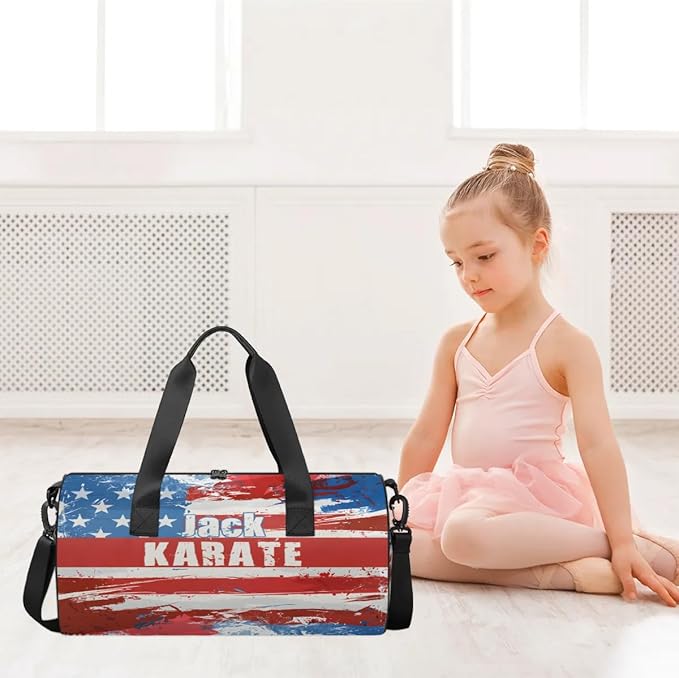 Personalized-Martial-Arts-Gear-Bag for Karate Teakwondo, Custom Jiujitsu Bag for Boys, Karate Teakwondo Bag for Gear Waterproof Lightweight Large USA