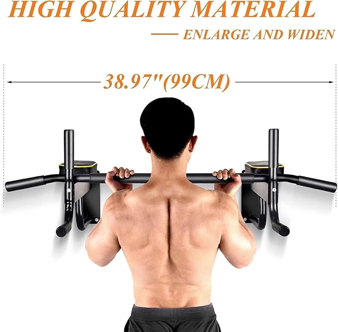 Wall Mounted Pull-Up Bar, Multifunctional Sports Stand for Home Fitness Training, Single and Double Bar Exercise Machine