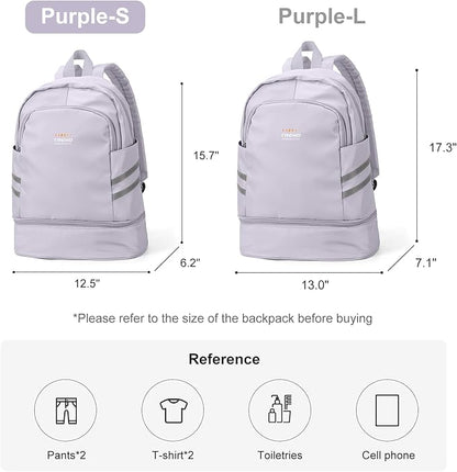 coofay Gym Backpack For Women Waterproof Sports Backpack With Shoe Compartment Lightweight Travel Backpacks Small Gym Bag Dance Volleyball Backpacks