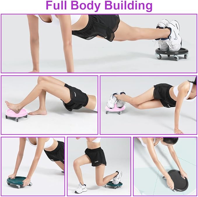 Ab Roller Wheel, Women's Multifunctional Abdominal Wheel Board with Mat, 360° Rotating, for Full Body Fat Burning Tummy Weight Control Gym or at home workout equipment