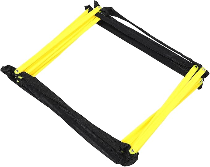 Football Agility Ladder and Multifunctional Speed Training Ladder Lightweight for Soccer Fitness Drills and Athletic Footwork Exercises Yellow