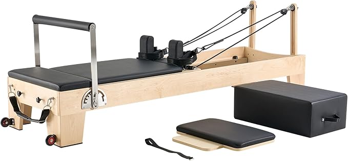 VEVOR Pilates Reformer Accessories for Home Gym, Include Reformer Box/Chair/Spine Corrector/Wall Mounted Machine/Jump Board/Foldable & Dual Resistance Springs