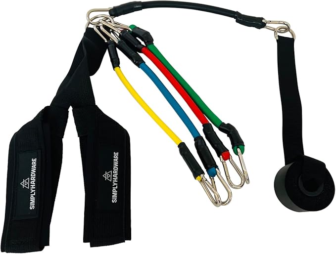 Hip Flexor Training Strap | Reverse Squat Resistance Band Workout Strap Set | Resistance Bands and Door Anchor Included
