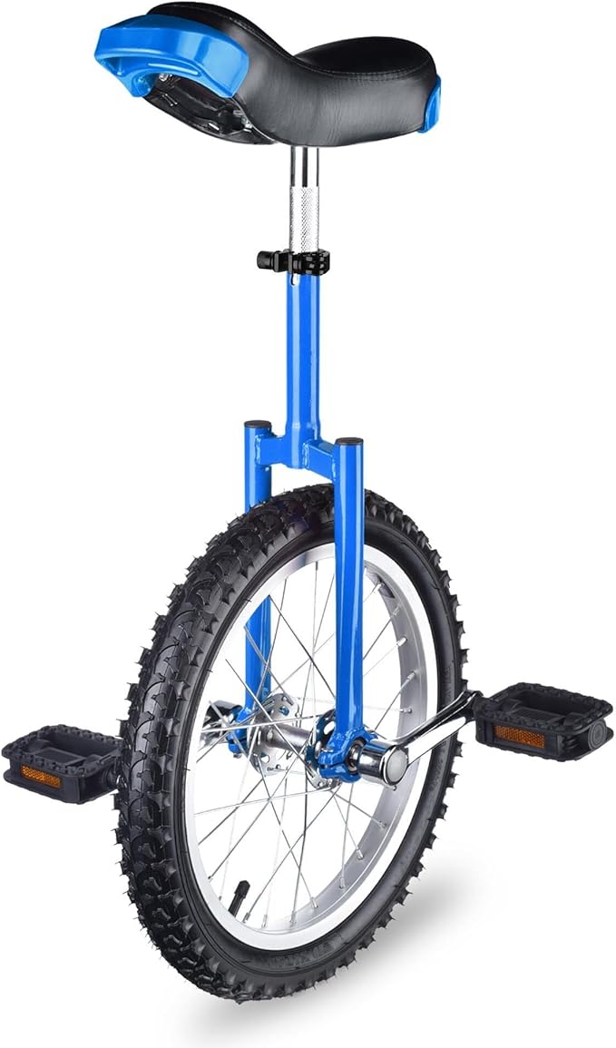 AW 16/18/20/24 Inch Wheel Outdoor Unicycle Adjustable Seat Exercise Bicycle Fit Adults Kids Outdoor Sports Fitness Exercise, for Choice