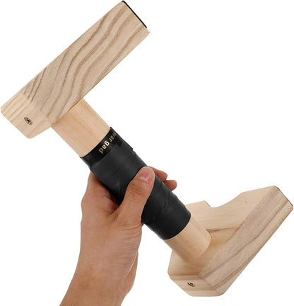 Lurrose Wooden Push up Bars Handles for Strength Training, 30cm Beech Wood Parallettes with Non-slip Base, Push up Equipment for Men Women Home Workout and Handstand Training