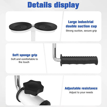 Upgraded Arm Bike for Rehabilitation Exercise for the Elderly, Physical Therapy Equipment, Designed for Arm and Shoulder, Adjustable Resistance, 2 Industrial Suction Cups, White