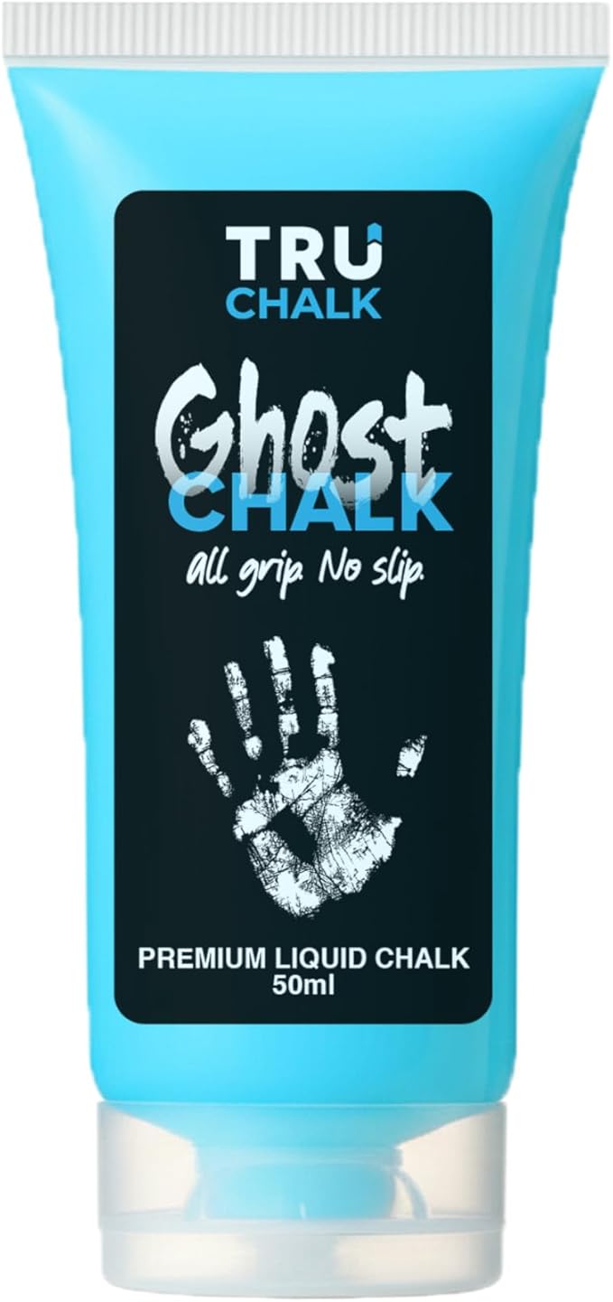 GhostChalk by TruChalk 50ml Bottle All Grip No Slip Clear Liquid Chalk for Obstacles, Gymnastics, Rock Climbing, Crossfit, and Weightlifting. Sweat Resistant and Long-Lasting Grip Strength.