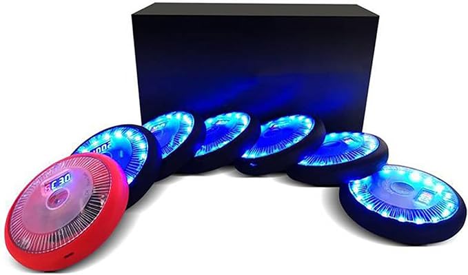 Agility Fitness Light Kits, Speed Agile Reaction Training Lights with 1 Host+ 6 Auxiliary Lights, 3 Induction Ranges Adjustable and Rechargeable, for Reaction, Speed and Physical Training