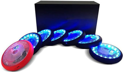 Agility Fitness Light Kits, Speed Agile Reaction Training Lights with 1 Host+ 6 Auxiliary Lights, 3 Induction Ranges Adjustable and Rechargeable, for Reaction, Speed and Physical Training