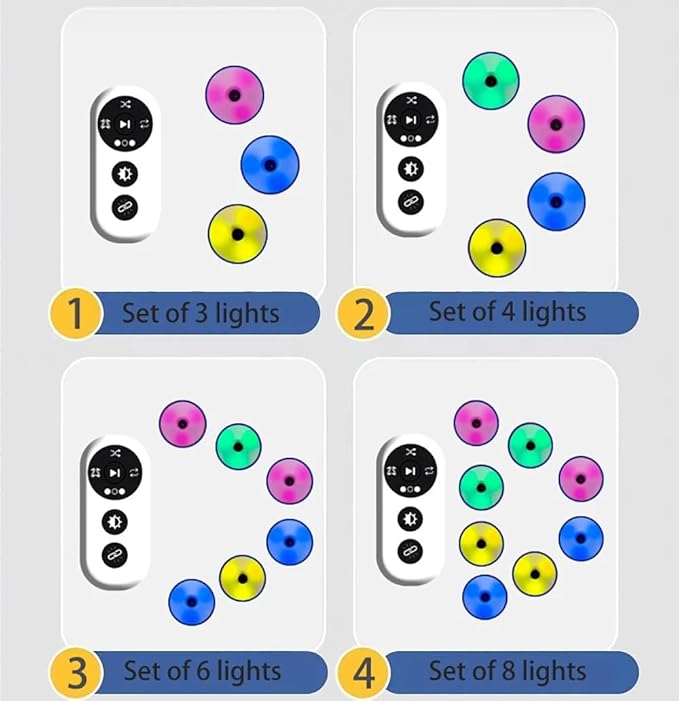 Response Agility Training Light, Children's Physical Fitness Training, Remote Control to Control Light Operation Blue 6 Lights+Remote Control
