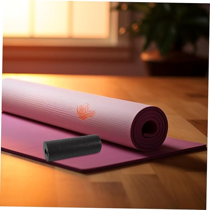 Toyvian Soft Foam Yoga Roller Mini Fitness Yoga Column for Deep Tissue Muscle Massage Portable Body Workout Roller Black