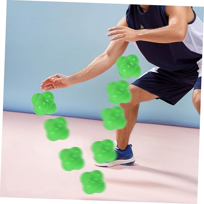 Happyyami Silicone Agility for Fitness Training Speed Coordination and Reaction Skills Portable Hexagonal Shape for Hand-Eye Coordination Drills and Bouncy Design