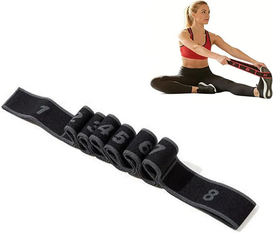 2027 New Fitness Resistance Band for Stretching and Yoga, Numbered Stretch Resistance Strap with Clear Sections, Adjustable Elastic Band for Yoga, Pilates & Full Body Stretching