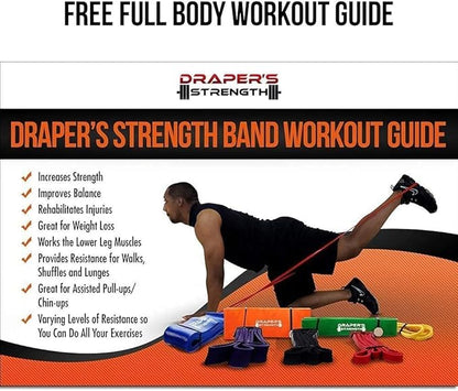Draper's Strength Heavy Duty Resistance Stretch Loop Bands for Powerlifting Workout Exercise and Assisted Pull Ups