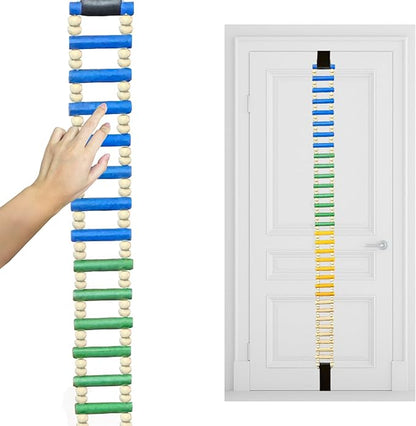 Portable Over-The-Door Shoulder Finger Ladder, Shoulder Pain Relief Wooden Finger Ladder for Hand Therapy and Joint Rehabilitation (Colorful)