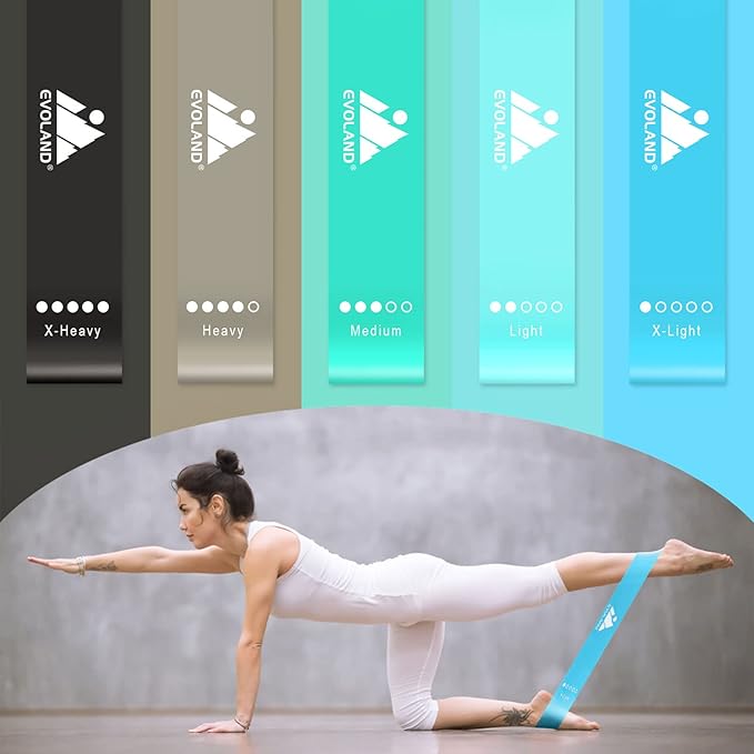 Resistance Bands Set (12pcs), Workout Bands with Handles, Door Anchor, Ankle Straps and Carry Bag, Exercise Bands for Shape Body and Home Workouts