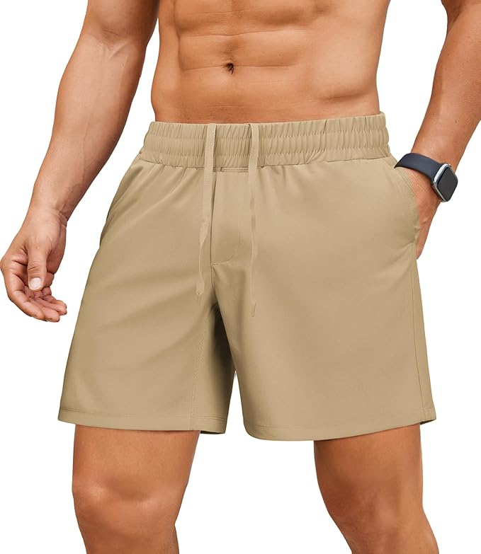 PINSPARK Men's Workout Shorts 5" Lightweight Running Shorts Quick Dry Athletic Gym Shorts with Zip Pocket Towel Loop