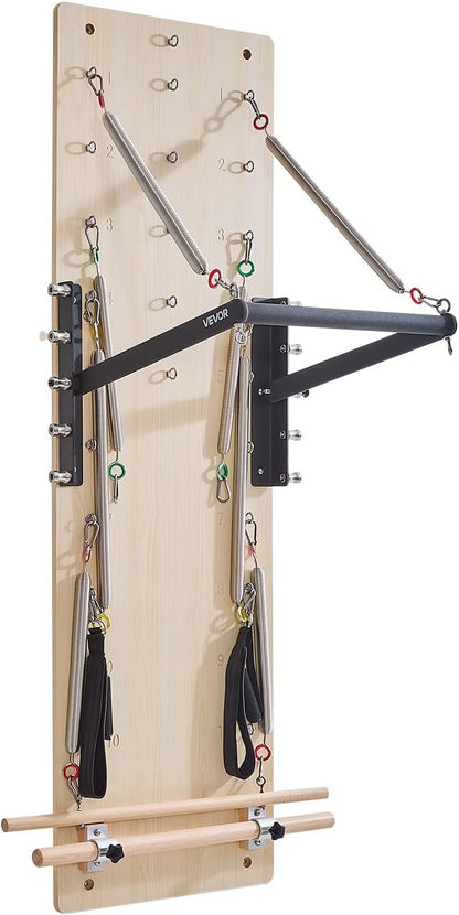 VEVOR Pilates Reformer Accessories for Home Gym, Include Reformer Box/Chair/Spine Corrector/Wall Mounted Machine/Jump Board/Foldable & Dual Resistance Springs