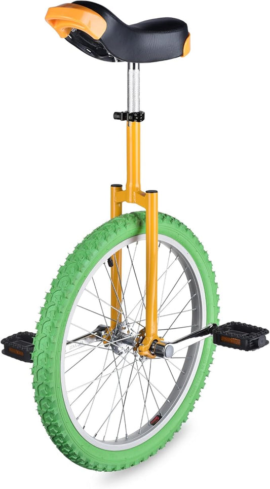 AW 16/18/20/24 Inch Wheel Outdoor Unicycle Adjustable Seat Exercise Bicycle Fit Adults Kids Outdoor Sports Fitness Exercise, for Choice