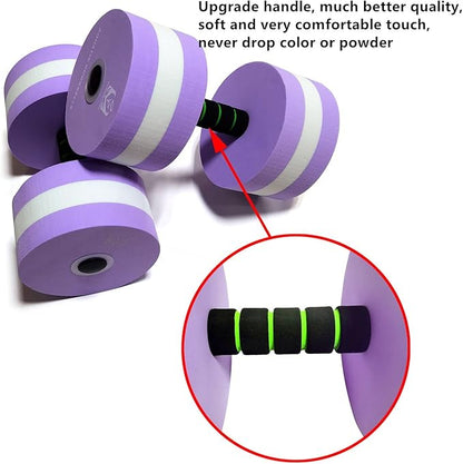 davidamy's gift Upgrade Water Aerobic Exercise Foam Dumbbells Pool Resistance 1 Pair, Water Fitness Exercises Equipment for Weight Loss
