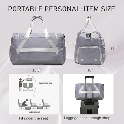 Gym Bag 36L Large Travel Duffel Bag For Men&Women Water-Resistant Sport Bags With Shoes Compartment Wet Pocket Heavy Duty Weekender Overnight Carry On Bag For Gym, Yoga, Swim, Travel