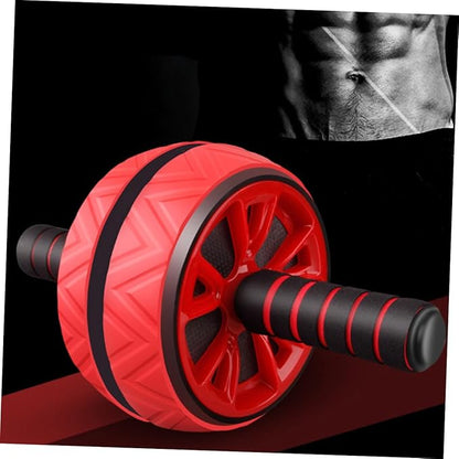 VICASKY Ab Roller Wheel Fitness Abdominal Trainer with Core Strengthening Exercise Roller for Home Workout Red Suitable for Men and Women