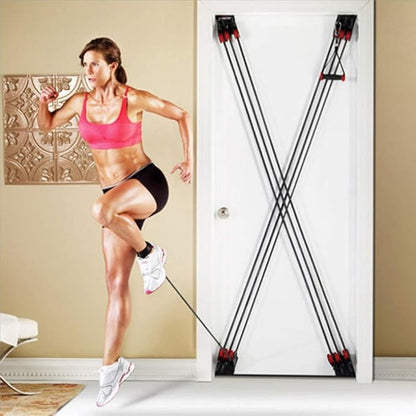 X-Factor Door Gym, Bodyweight Resistance Training Straps, Gym Equipment for Home with Fitness Guide, Fitness Door Trainer Tension Trainer for Exercise and Resistance Bands, Stronger Body
