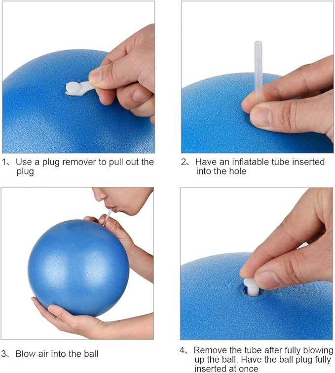 2 Pack Exercise Balls, 8-9 Inch Mini Pilates Yoga Balls, Anti-Burst Small Fitness Balls for Pilates, Yoga, Core Training and Physical Therapy, Improves Balance