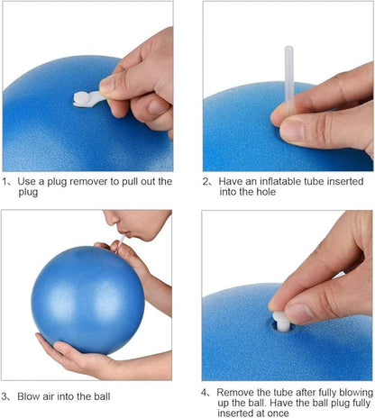 2 Pack Exercise Balls, 8-9 Inch Mini Pilates Yoga Balls, Anti-Burst Small Fitness Balls for Pilates, Yoga, Core Training and Physical Therapy, Improves Balance