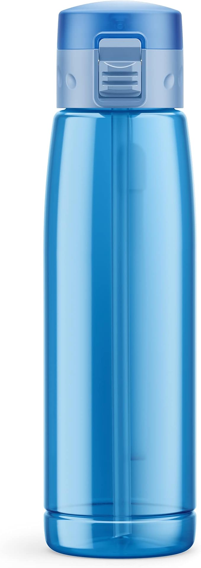Personalised Water Bottle With Straw 660ml, School Water Bottles Boys Girls, Gym Bottle BPA Free Cycling Sports Add Your Custom Text To Bottle (Blue - Personalized)