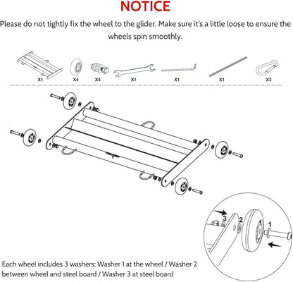 Yes4All Glute Ham Glider, Exercise Wheels for Home Gym Fitness, Glute Hamstring, Booty Building