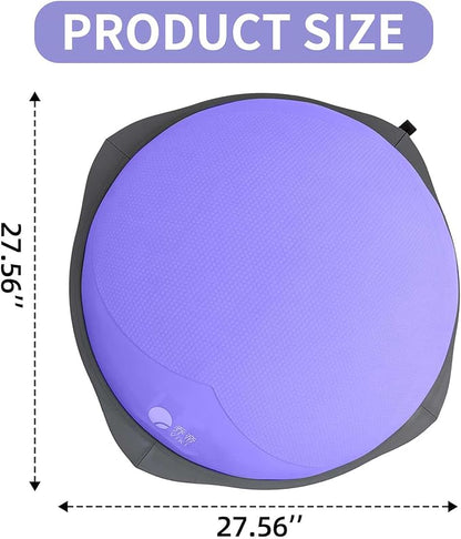 workout equipment for home，boso balancing ball，half ball balance trainer，core training equipment， 27.5 inch Yoga Exercise Ball for Home Gym Core Training Anti-Skid Surface (Purple Heart-27.5'')